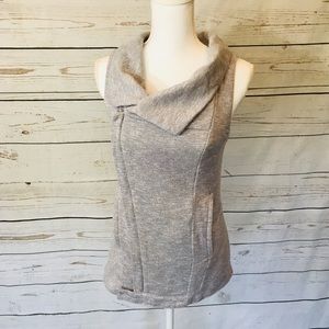 Women’s Gray Zip-up Sweater Sweatshirt Vest